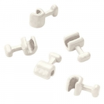 CRIMPABLE BALL HOOKS TOOTH COLORED, SHORT - 4MM