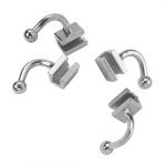 DYNAFLEX CRIMPABLE BALL HOOKS - CURVED, LEFT