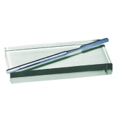 GLASS SLAB &amp; METAL SPATULA