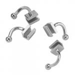DYNAFLEX CRIMPABLE BALL HOOKS - CURVED, RIGHT