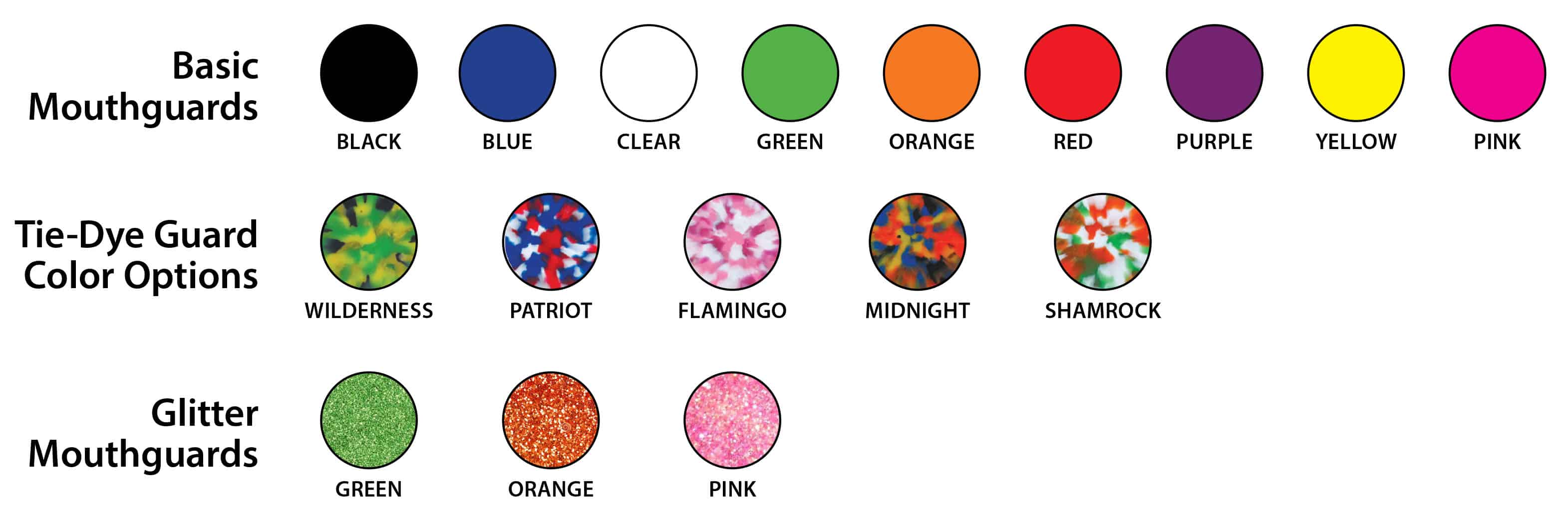 Pro-Form Mouthguard Color Choices